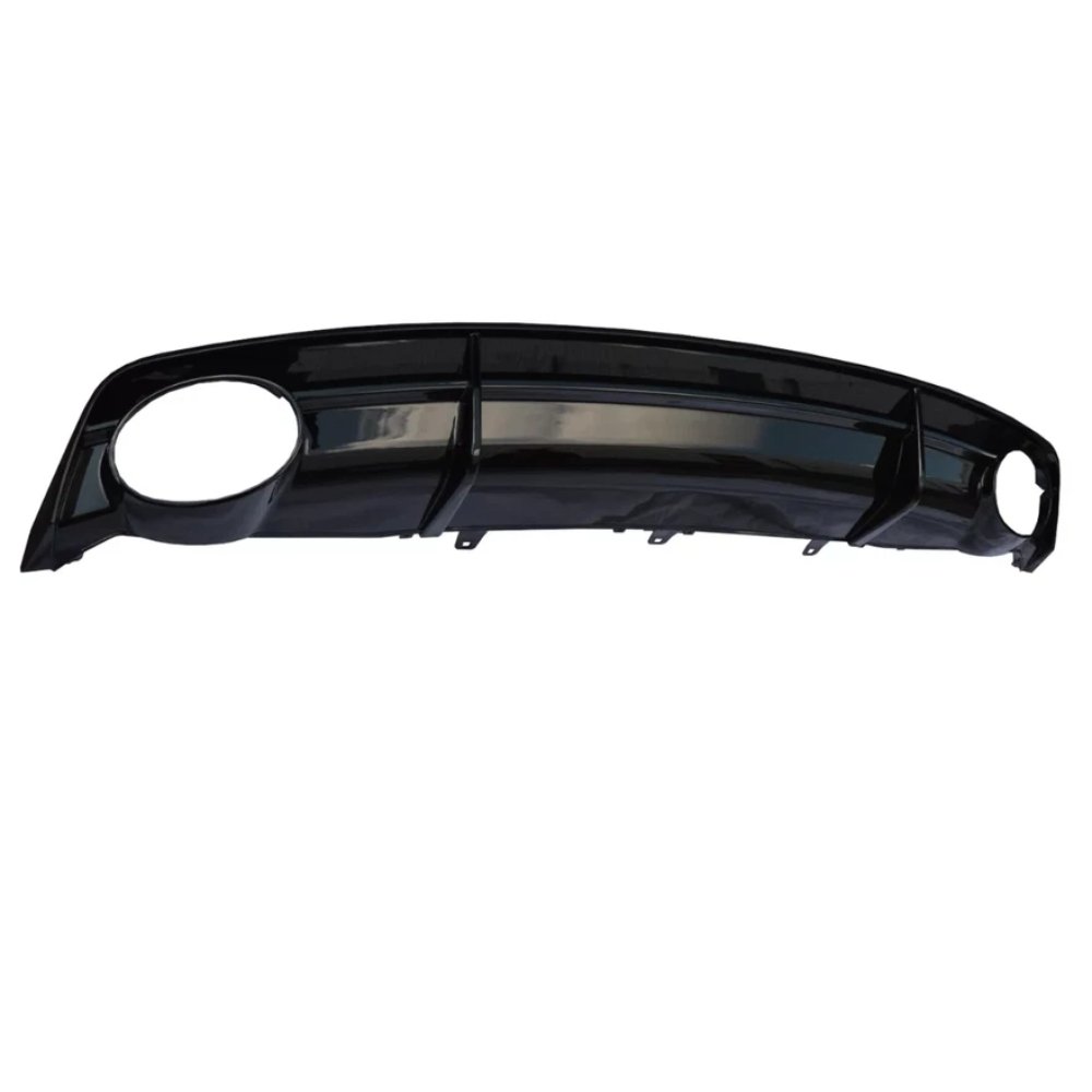 Audi A7 C7 Facelift S Line RS7 Style Rear Diffuser Gloss Black with Silver Tips 2016–2018