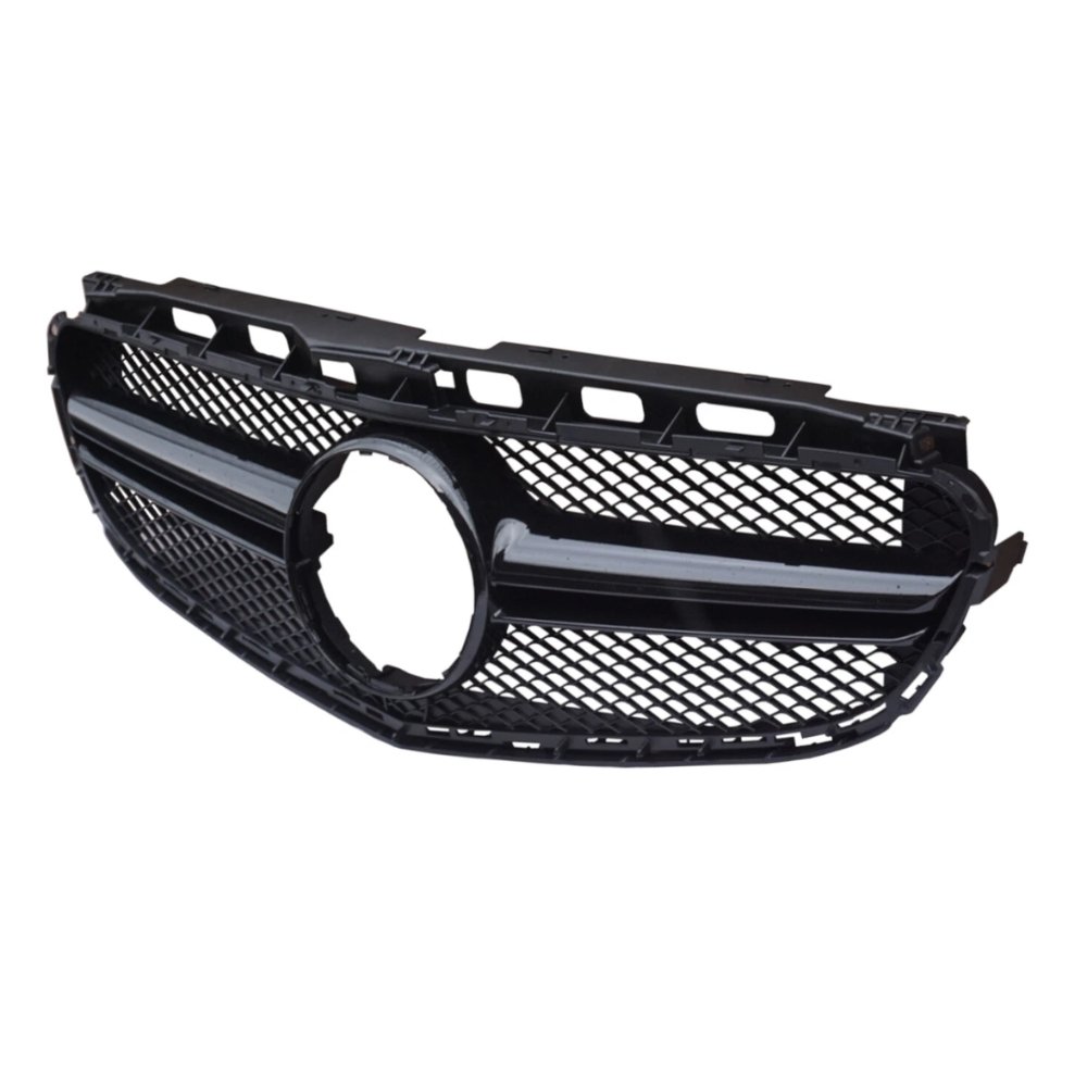 Mercedes E Class W212 Facelift E63 AMG Style Front Grille Gloss Black 2014–2016