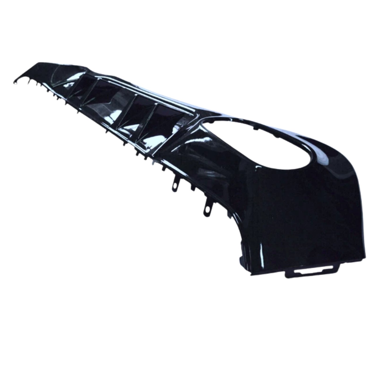 Mercedes A Class W177 A35 AMG Style Rear Diffuser Gloss Black with Oval Black Tips 2018+