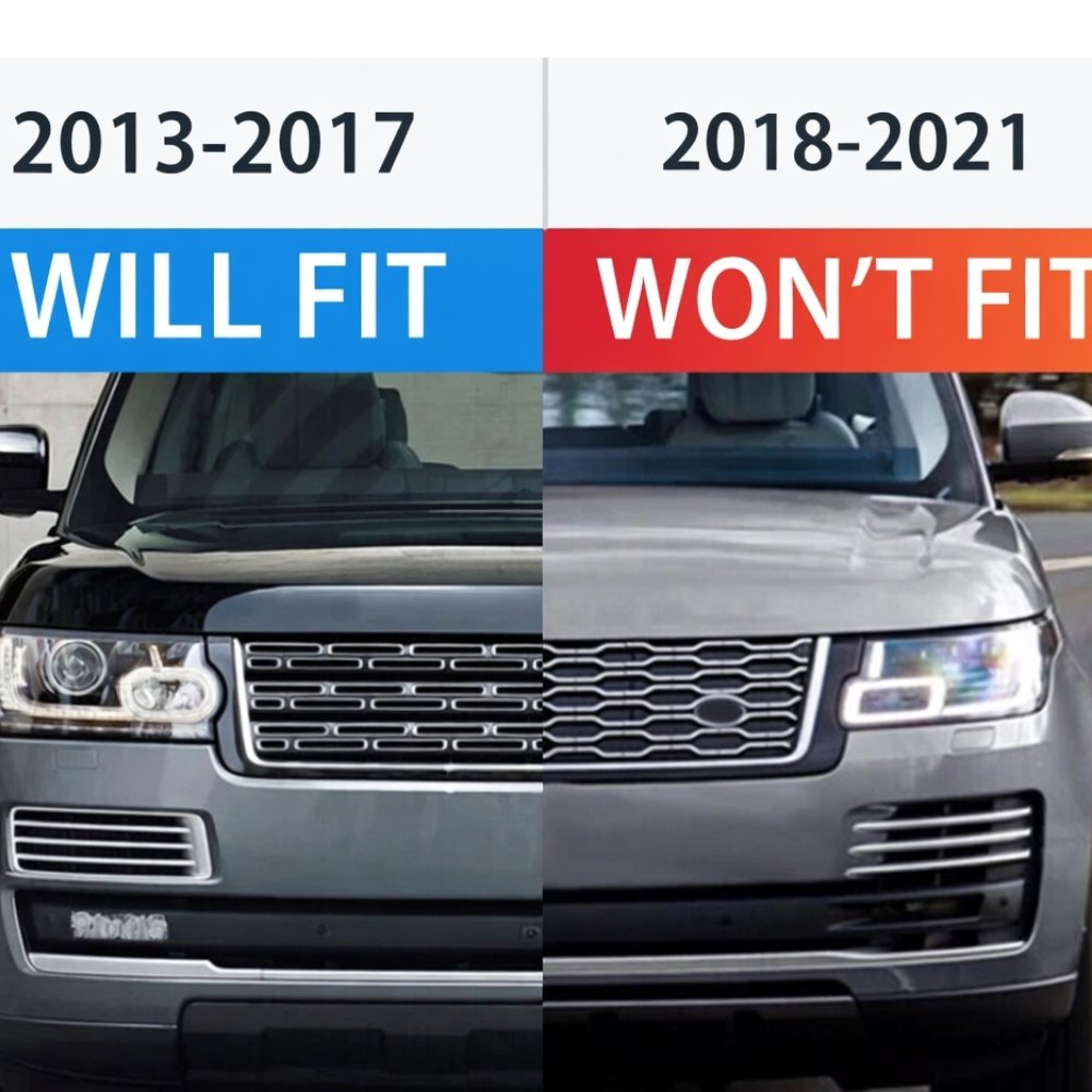 Range Rover Vogue L405 Front Grille 2018 Facelift Style Gloss Black 2013–2017