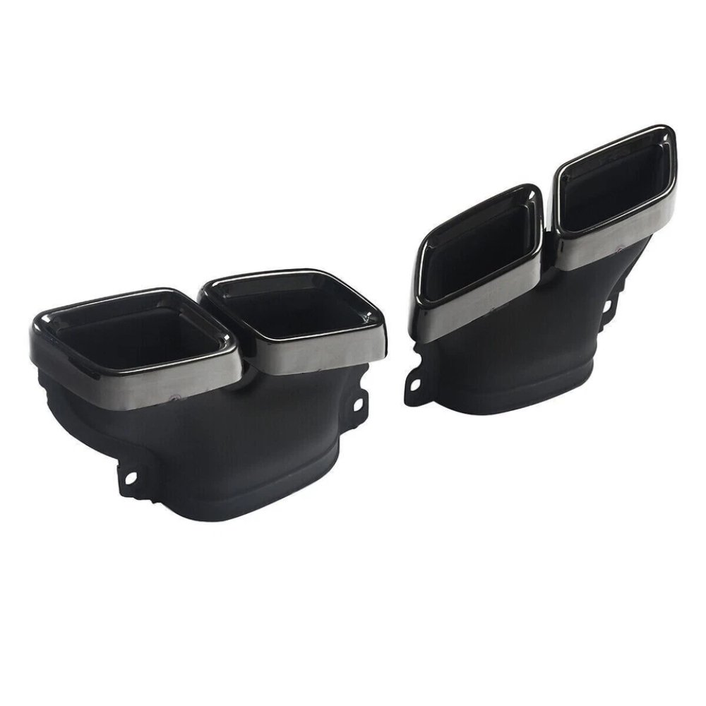 Mercedes GLC X253 GLC63 AMG Style Rear Diffuser Gloss Black with Black Quad Tips 2016–2019