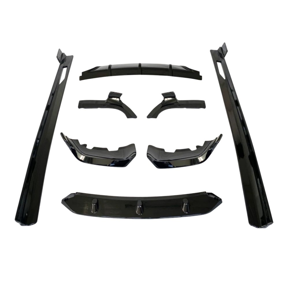 BMW X6 G06 M Sport Aero Body Kit Front Splitter Side Skirts Rear Diffuser Gloss Black 2019+