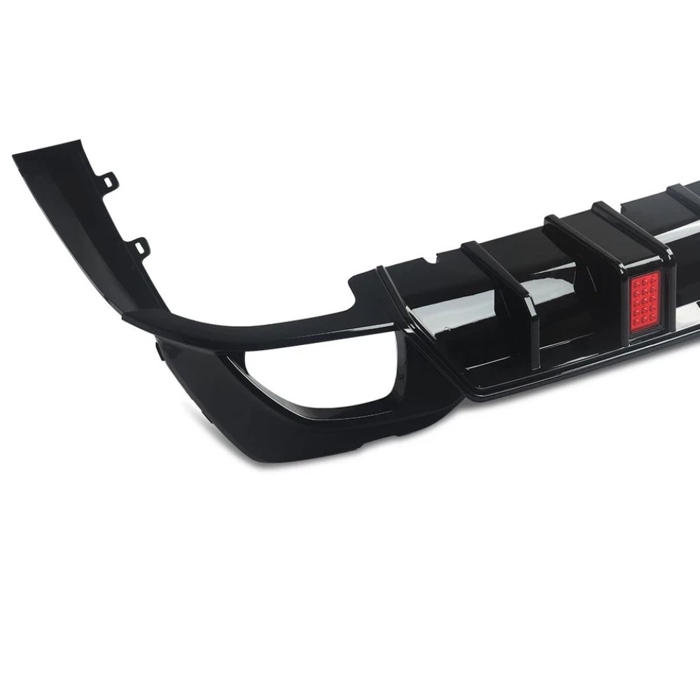 BMW 3 Series G20 M Sport Rear Diffuser Gloss Black with Twin Exhaust Tips & LED 2018–2023 - Image 8