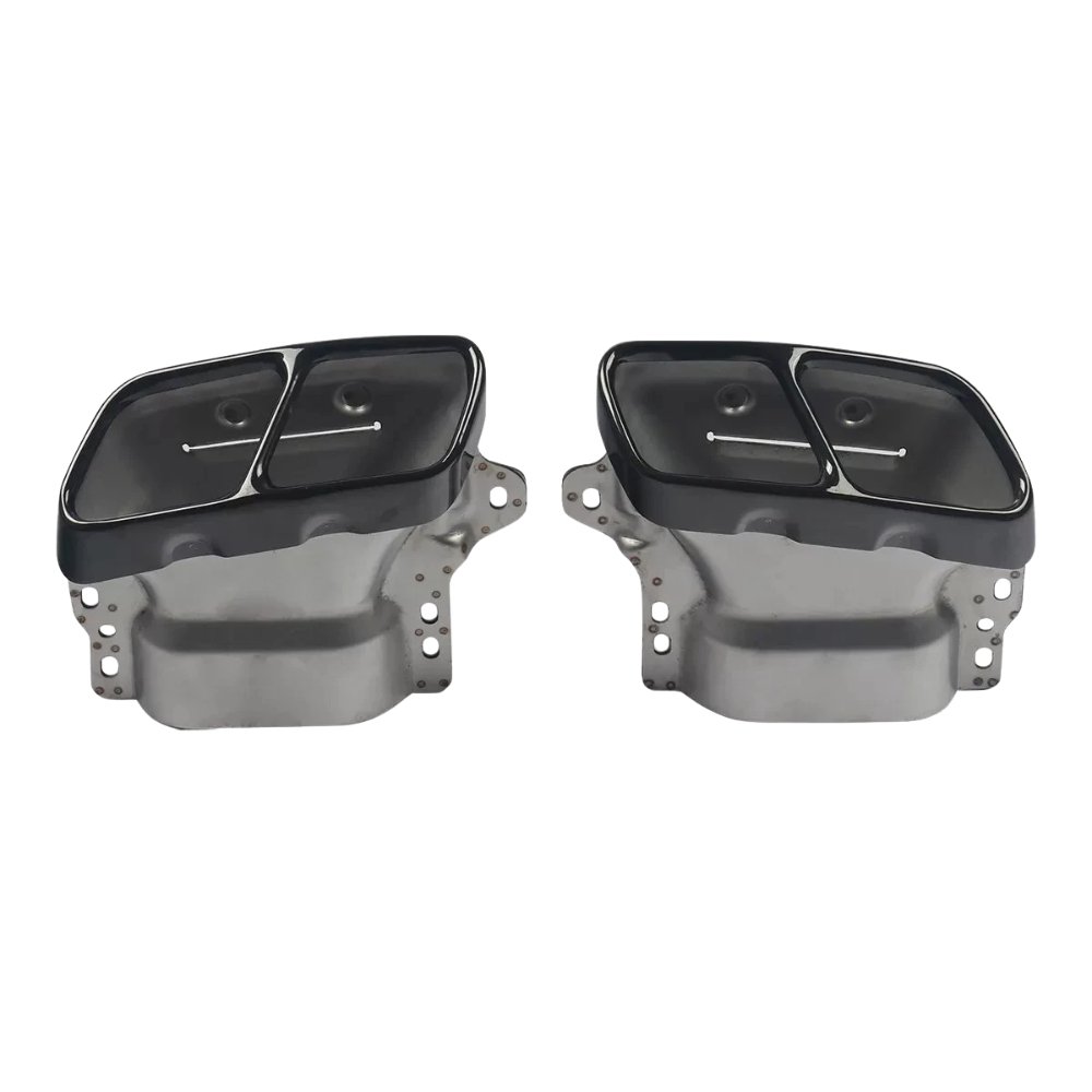 Mercedes CLA C117 CLA45 Style Rear Diffuser Gloss Black with Tailpipes 2013–2019