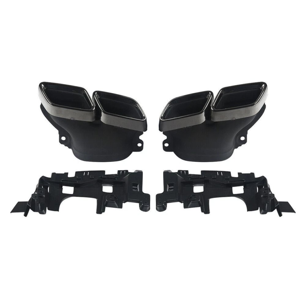 Mercedes GLC X253 GLC63 AMG Style Rear Diffuser Gloss Black with Black Quad Tips 2016–2019