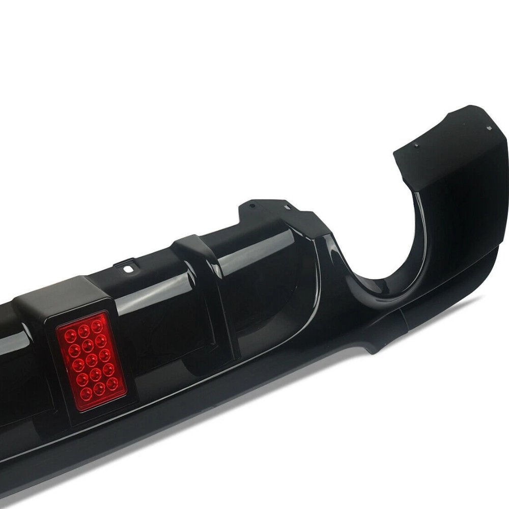 BMW 3 Series E92 E93 335i Style Rear Diffuser Gloss Black with LED Light 2006–2013