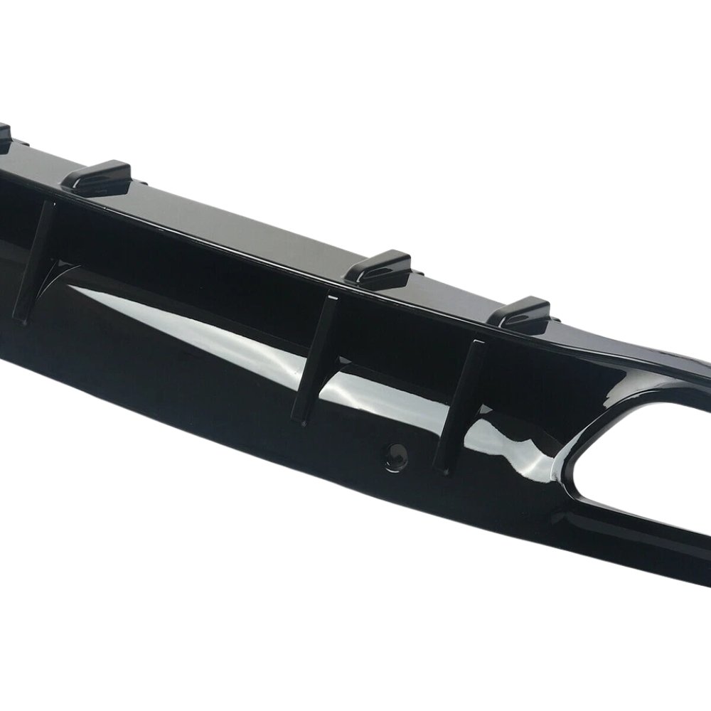 Mercedes C Class C205 A205 C63S AMG Style Rear Diffuser Gloss Black with Black Tips 2015–2019