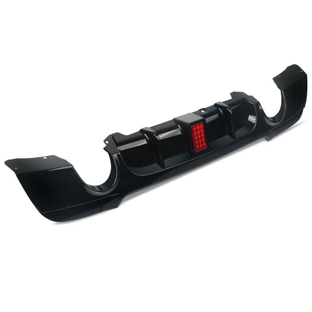 BMW 3 Series E92 E93 335i Style Rear Diffuser Gloss Black with LED Light 2006–2013