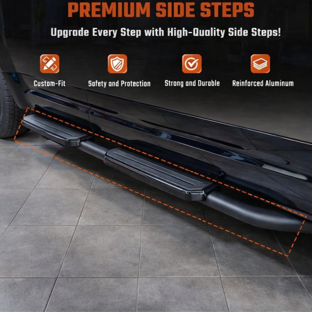 Land Rover Defender 110 L663 OEM Style Running Boards Side Steps Black 2020+
