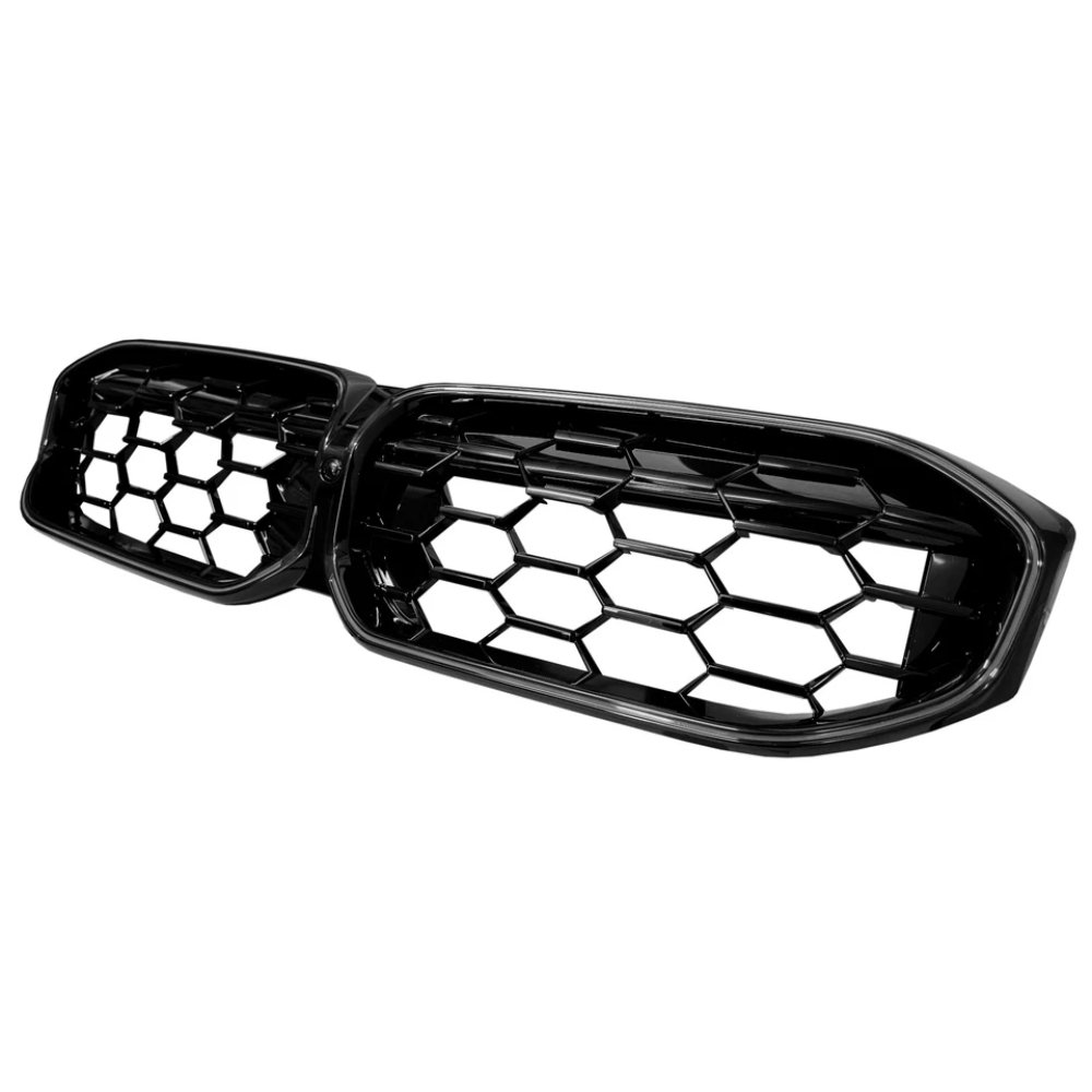 BMW 3 Series G20 G21 LCI Diamond Style Front Grille with LED Lights Gloss Black 2021+ - Image 8