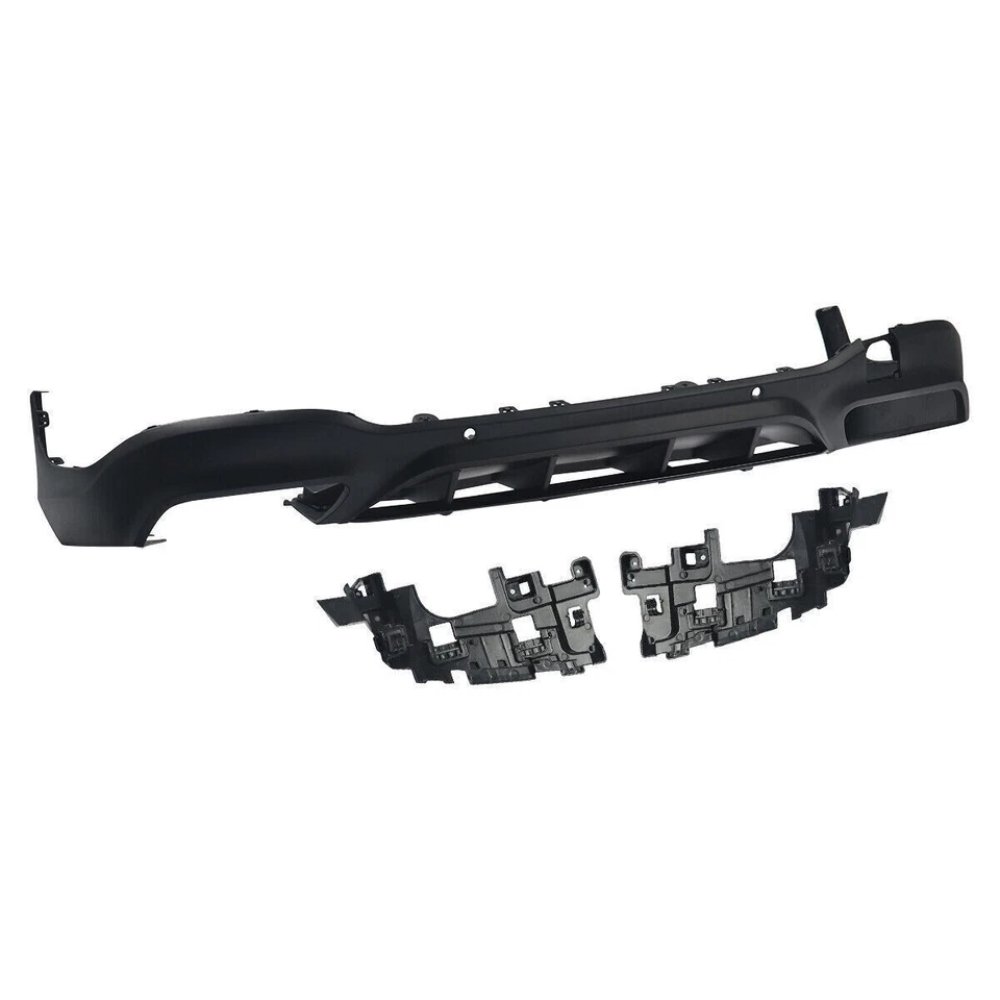 Mercedes GLC X253 GLC63 AMG Style Rear Diffuser Gloss Black with Black Quad Tips 2016–2019