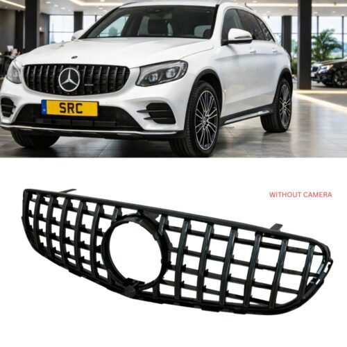 Mercedes GLC X253 C253 GT Panamericana Front Grille Gloss Black AMG Line No Camera 2015–2019