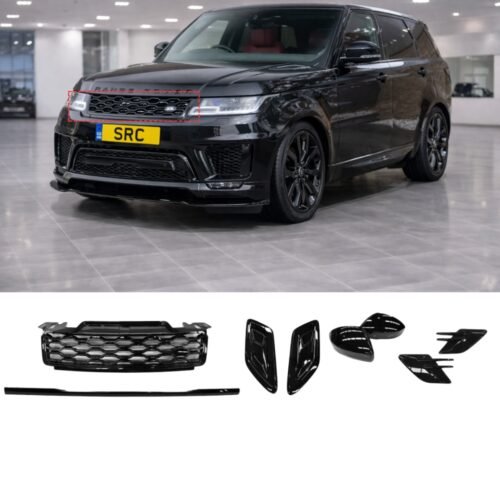 Range Rover Sport L494 Gloss Black Exterior Black Pack Grille Vents Mirror Covers 2018–2022