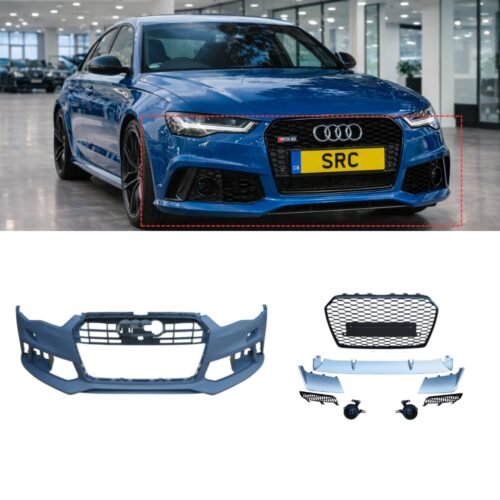 Audi A6 C7 Facelift RS6 Style Front Bumper Body Kit Conversion Primed 2015–2018