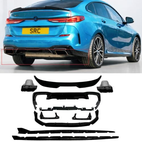 BMW 2 Series F44 Gran Coupe Aero Body Kit Splitter Diffuser Side Skirts Spoiler Gloss Black