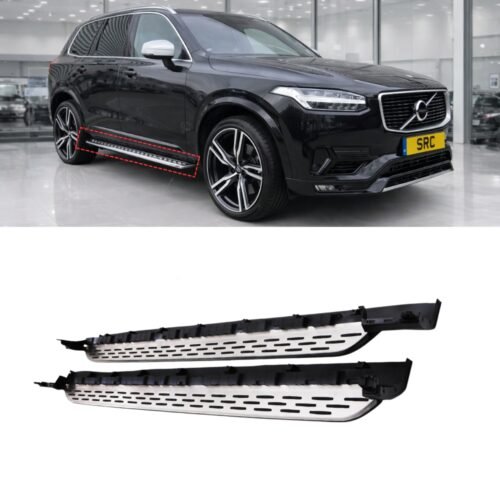 Volvo XC90 MK2 Side Steps Running Boards Black & Silver Aluminium OEM Style 2015+