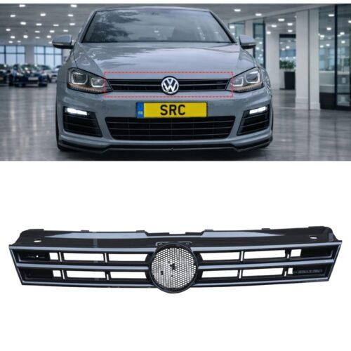 VW Polo MK5 6R 6C R Line Look Front Grille Gloss Black 2009–2017