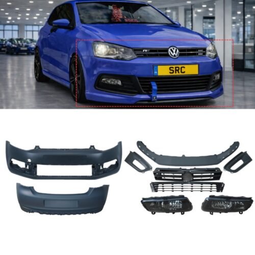 VW Polo MK5 6R 6C R Line Look Front & Rear Bumper Body Kit Primed 2009–2017