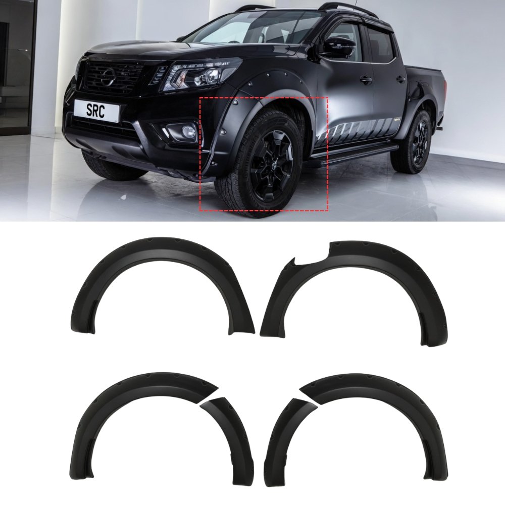 Nissan Navara NP300 D23 Wide Wheel Arch Fender Flares 9 Inch Matte Black 2014–2021