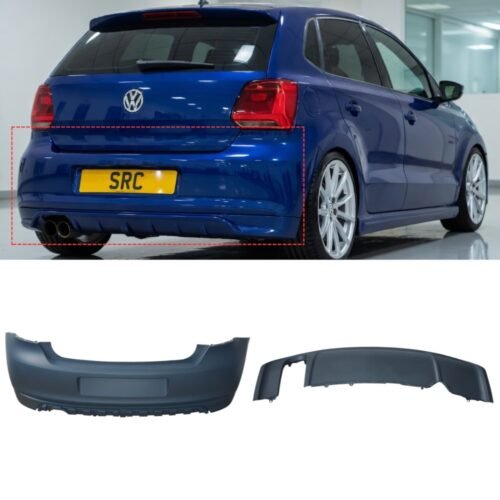 VW Polo MK5 6R 6C R-Line Look Rear Bumper Kit Primed 2009–2017