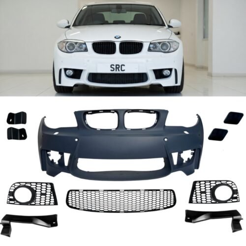 BMW 1 Series E81 E82 E87 E88 1M Look Front Bumper Body Kit Primed 2005–2011