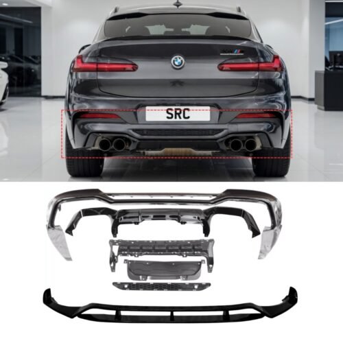 BMW X3 G01 X4 G02 M Sport M Performance Front Lip Splitter & Rear Diffuser Kit Gloss Black 2017–2021