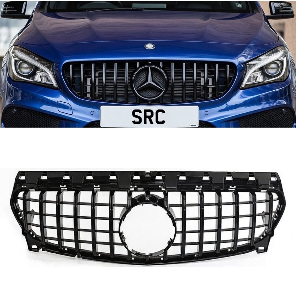 Mercedes CLA Class C117 X117 GT Panamericana Front Grille Gloss Black 2013–2019