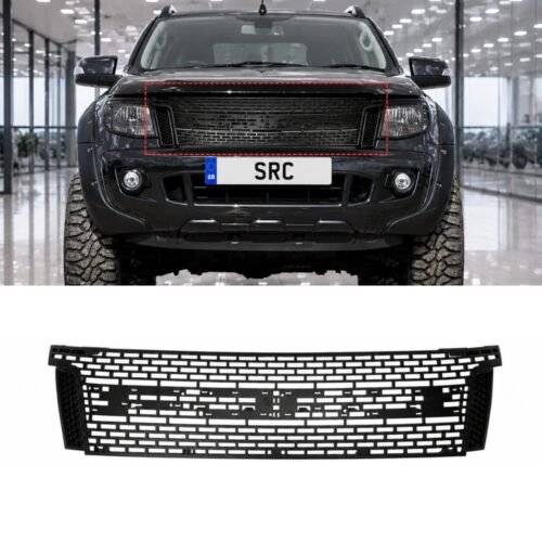 Ford Ranger T6 MK1 Raptor Style Mesh Front Grille Matte Black 2012–2015