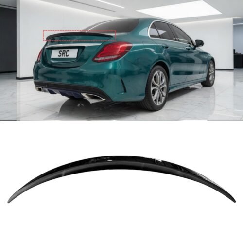 Mercedes C Class W205 C63S AMG Style Rear Boot Spoiler Gloss Black 2014–2021