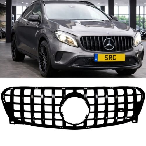 Mercedes GLA X156 GT Panamericana Front Grille Gloss Black Pre-Facelift 2014–2016
