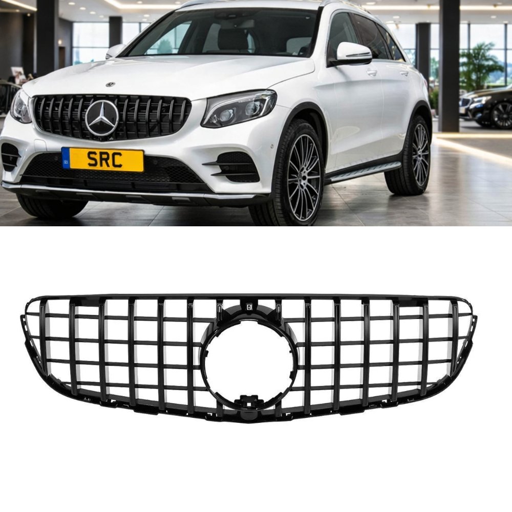 Mercedes GLC X253 C253 GT Panamericana Front Grille Gloss Black AMG Line 2015–2019