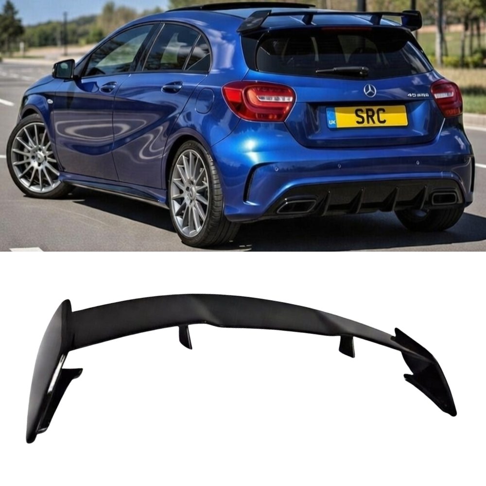 Mercedes A Class W176 A45 AMG Aero Style Rear Roof Spoiler Gloss Black 2013–2018