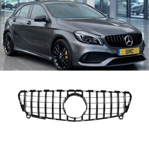 Mercedes A Class W176 Facelift GT Panamericana Front Grille Gloss Black 2015–2018