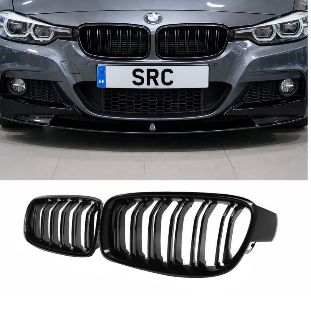 BMW 3 Series F30 F31 F35 Performance Front Kidney Grille Gloss Black 2011–2019
