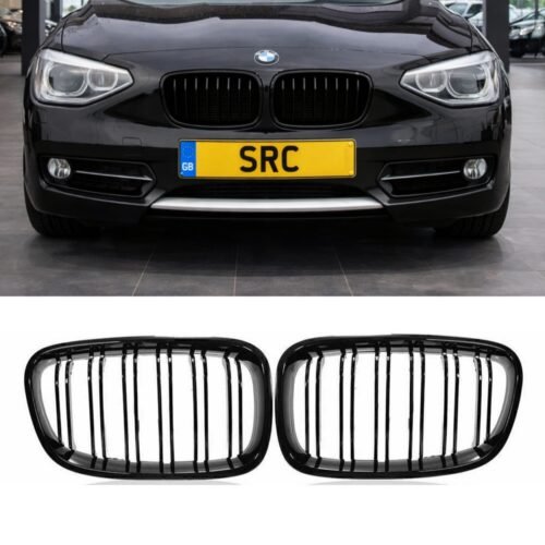 BMW 1 Series F20 F21 Pre-LCI Front Kidney Grille Gloss Black 2012–2014