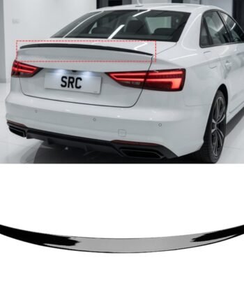 Audi A3 8V Saloon S3 Style Rear Boot Lip Spoiler Gloss Black 2013–2020