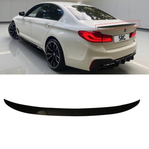 BMW 5 Series G30 M Performance Style Rear Boot Spoiler Gloss Black 2017–2023