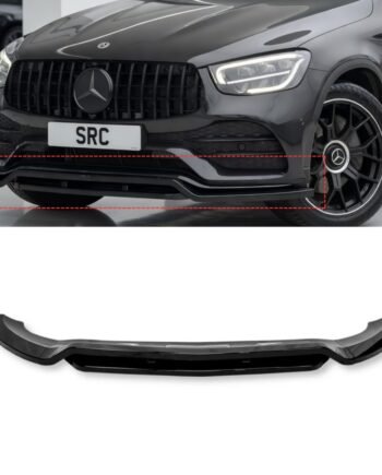 Mercedes GLC X253 C253 Facelift Front Lip Splitter Gloss Black 4 Piece Kit 2019–2022