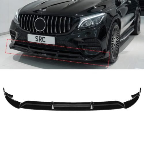 Mercedes GLC X253 GLC43 AMG Line Front Splitter Lip Gloss Black 3 Piece 2016–2019