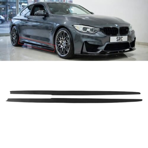 BMW M3 F80 M4 F82 F83 Side Skirt Extension Blades Gloss Black 2014–2020