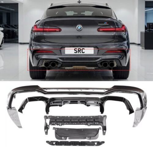 BMW X4 G02 M Performance Style Rear Diffuser Gloss Black 2018+