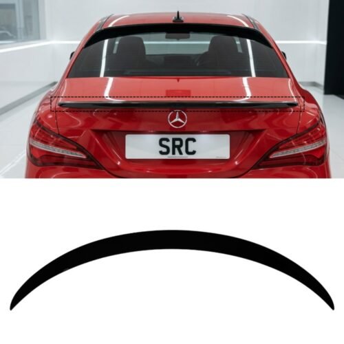 Mercedes CLA Class W117 C117 AMG Style Boot Lip Spoiler Gloss Black 2013–2019