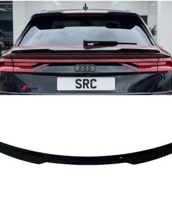 Audi Q8 SQ8 S Line Rear Mid Tailgate Extension Spoiler Lip Gloss Black 2018–2023