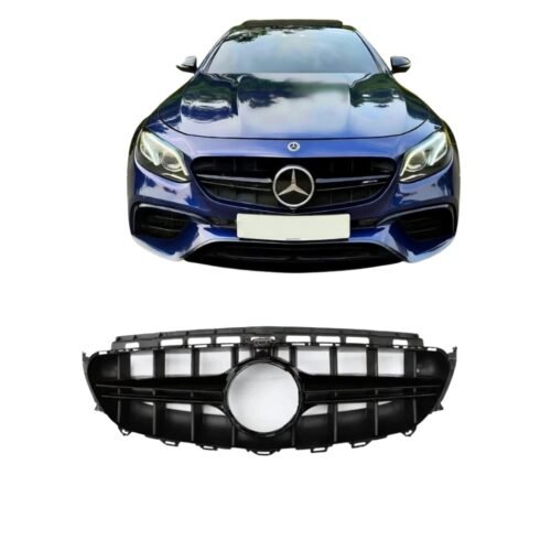 Mercedes E Class W213 S213 C238 A238 E63 AMG Look Front Grille Gloss Black 2016–2020
