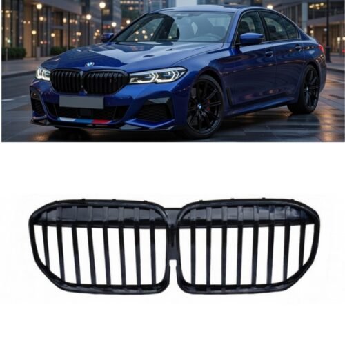 BMW 7 Series G11 G12 LCI GT Style Front Kidney Grilles Gloss Black 2019–2022