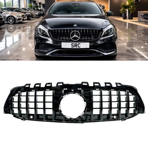 Mercedes A Class W177 V177 GT Panamericana Front Grille Gloss Black 2018–2022