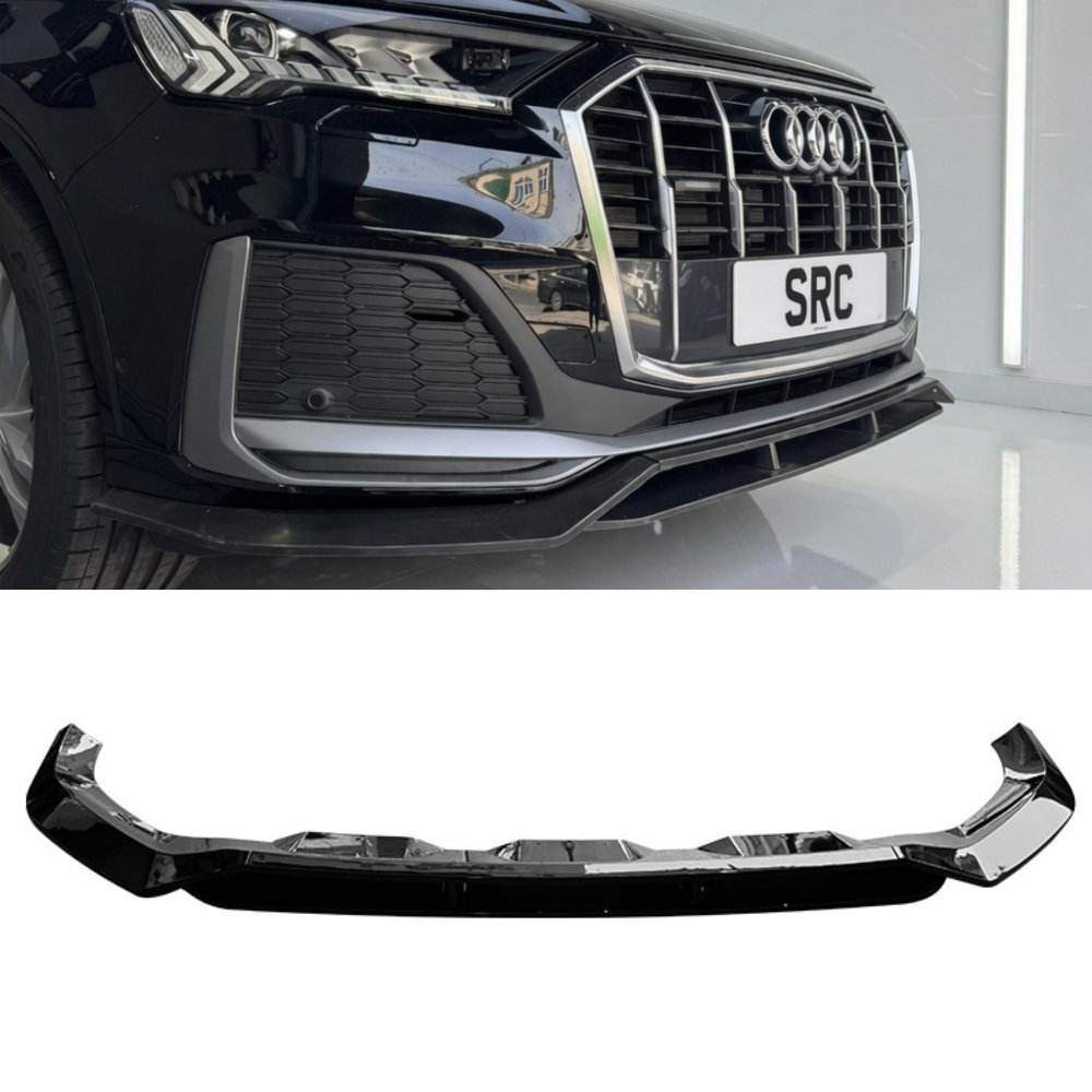 Audi Q7 SQ7 S Line Front Lip Splitter Gloss Black 4 Piece Kit 2019–2024