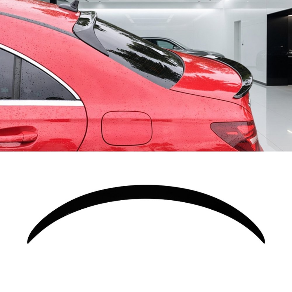 Mercedes CLA Class W117 C117 AMG Style Boot Lip Spoiler Gloss Black 2013–2019