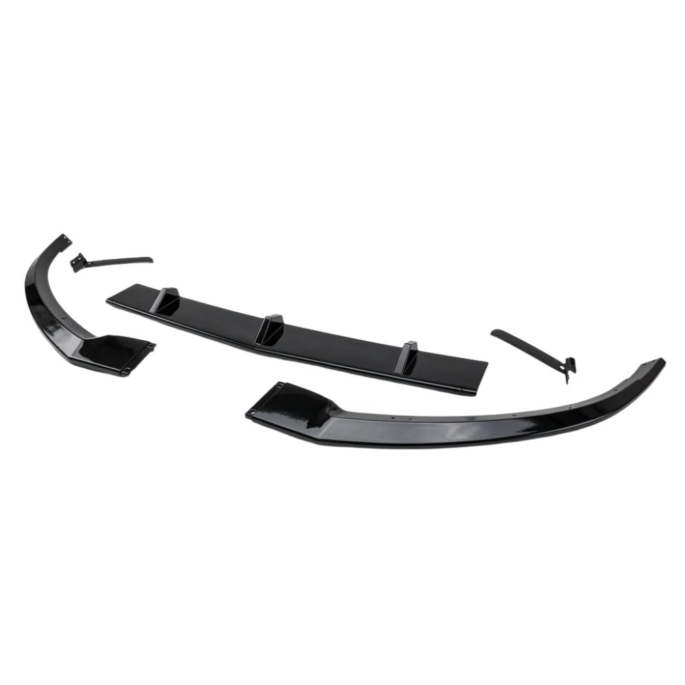 Mercedes C Class W205 S205 C205 A205 C63 Style Front Lip Splitter Gloss Black 2015–2018
