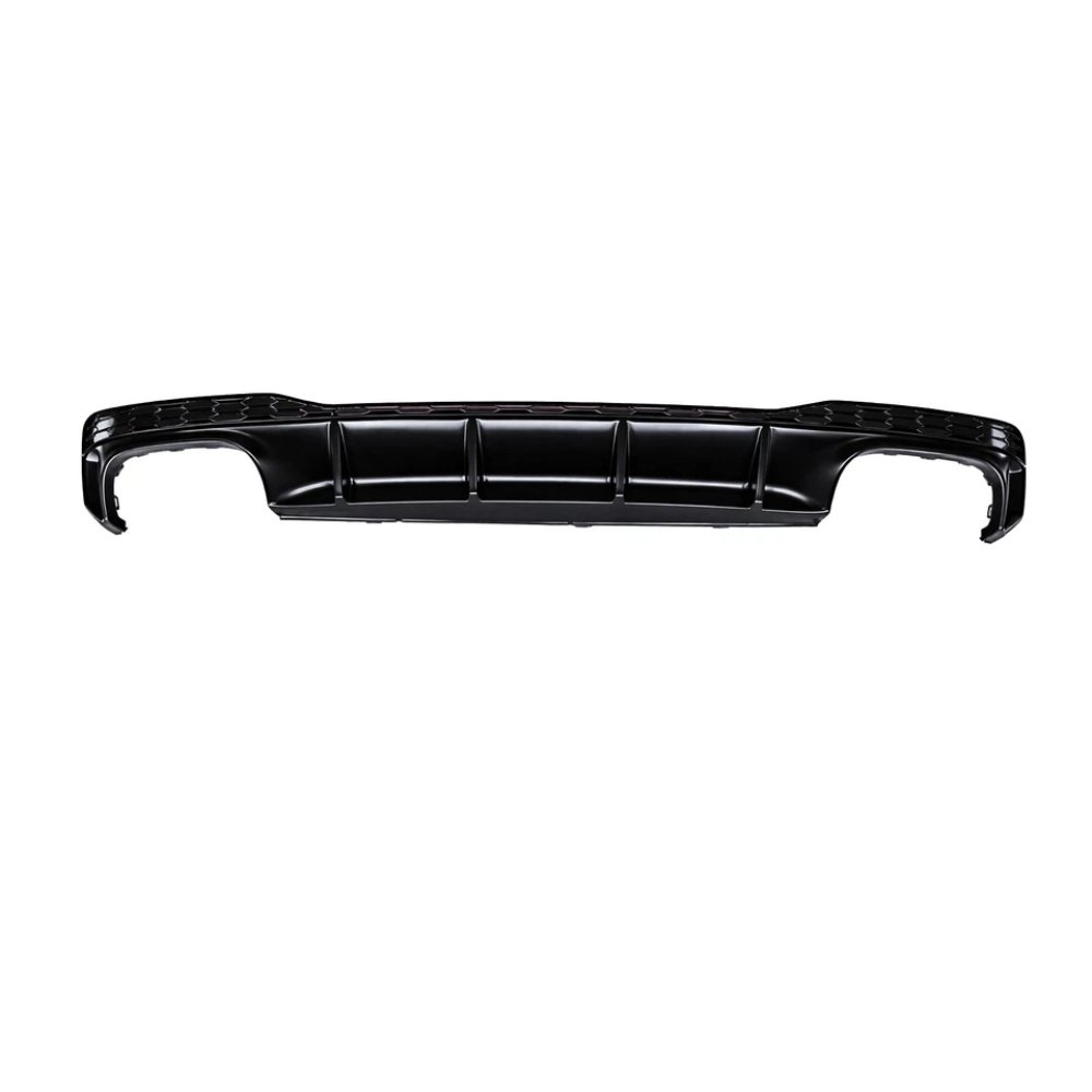 Audi A7 4K S Line S7 Style Rear Diffuser with Black Exhaust Tips Gloss Black 2019–2024